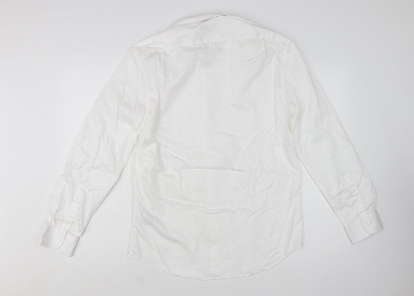 Marks and Spencer Men's White Regular Fit Supima Cotton Shirt M