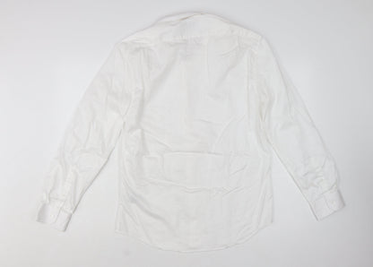Marks and Spencer Men's White Regular Fit Supima Cotton Shirt M