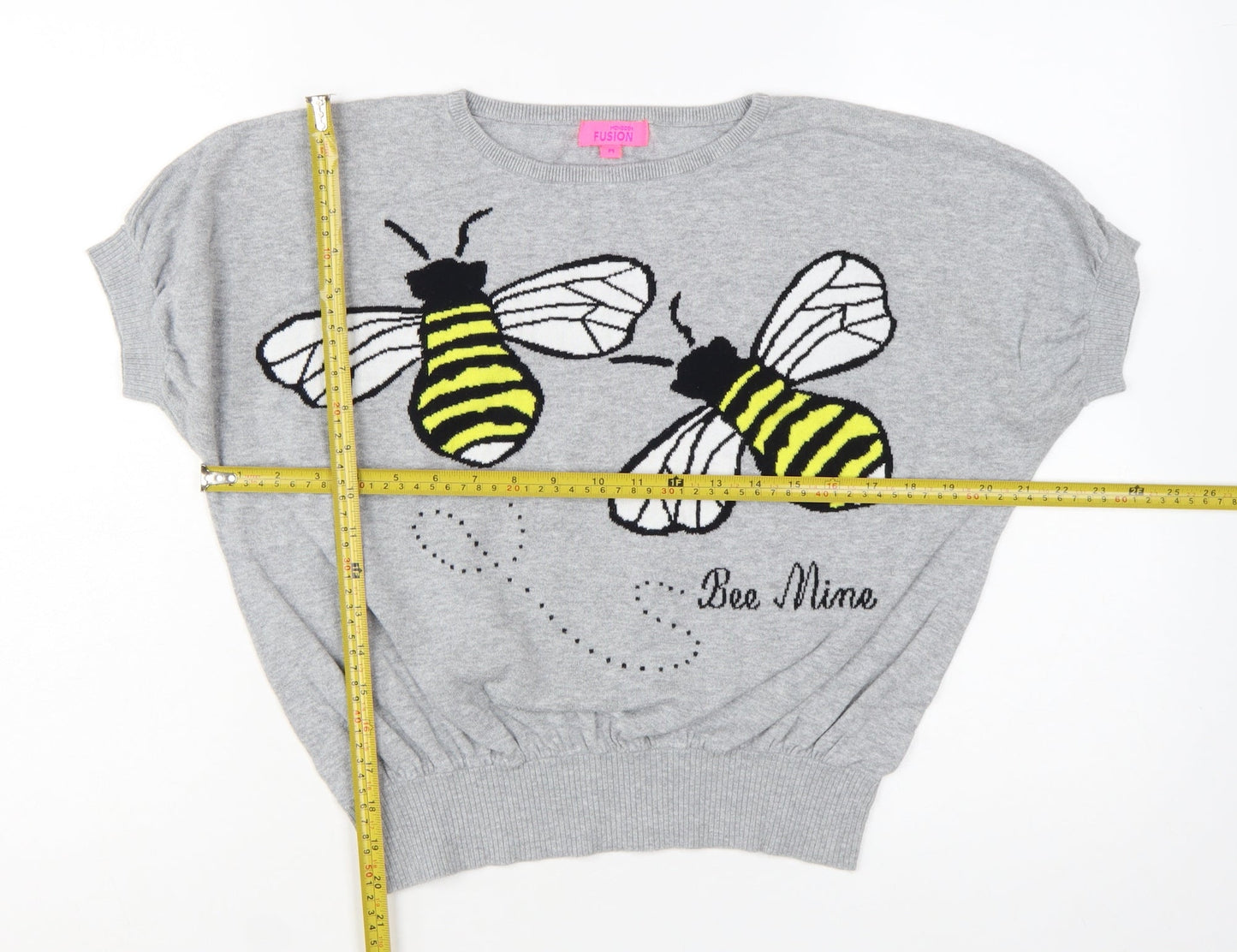 Monsoon Women’s Grey Bee Mine Cotton Jumper Size M