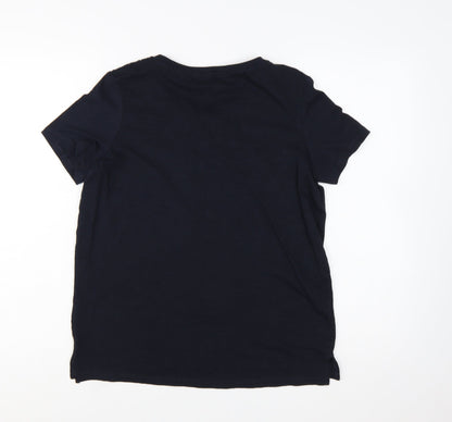 Next Women's Blue Embroidered Tunic T-Shirt Size 10