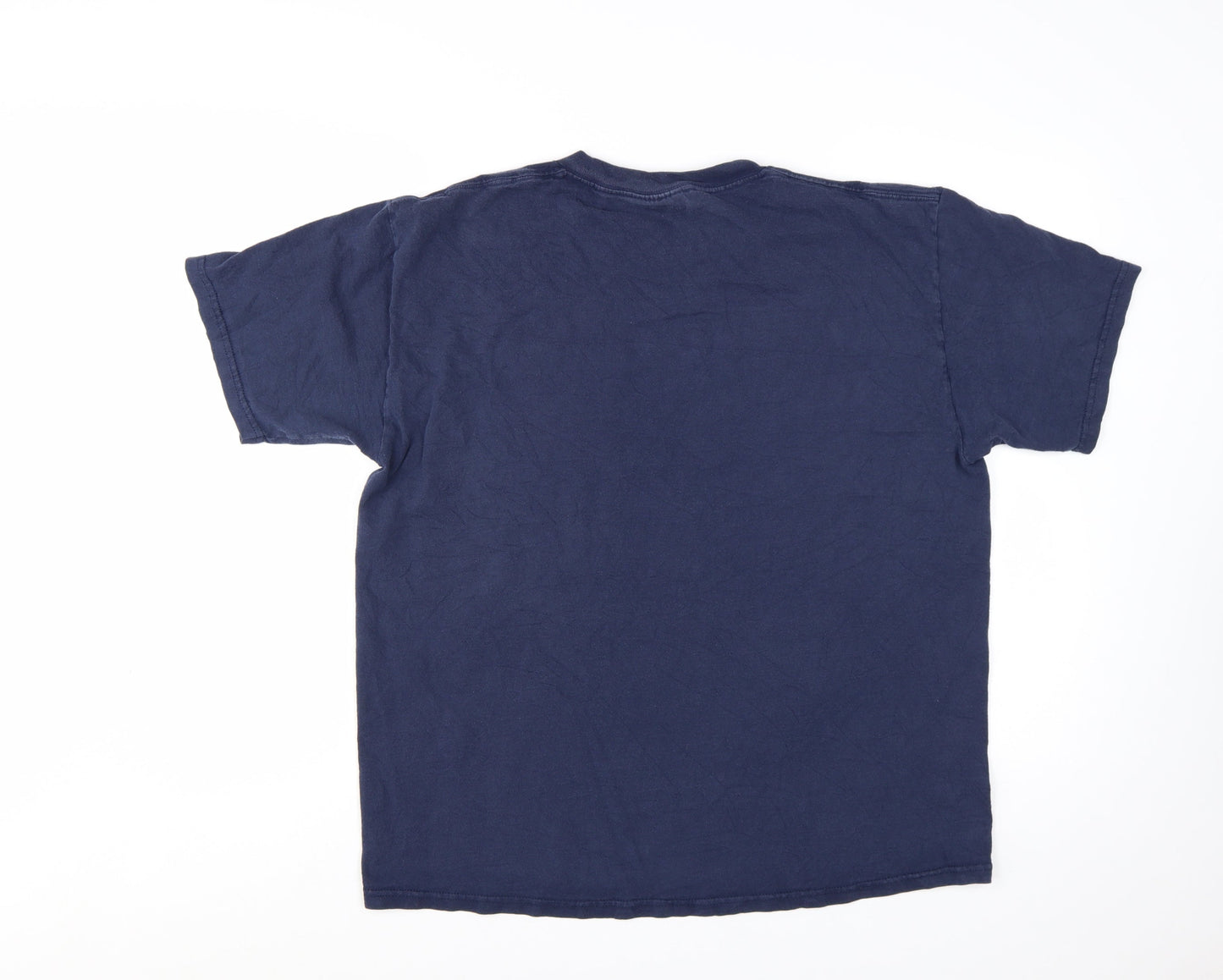 Lee Men's Navy Blue Crew Neck FBI Logo Cotton T-Shirt Size L
