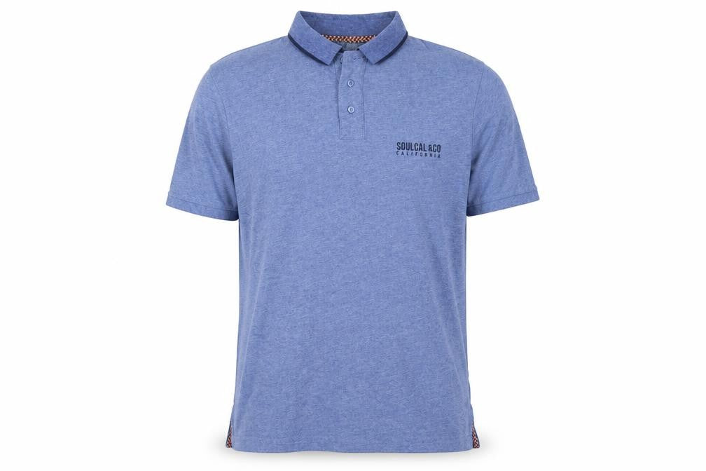 SoulCal Mens Blue M Collared Short Sleeve Polo Shirt