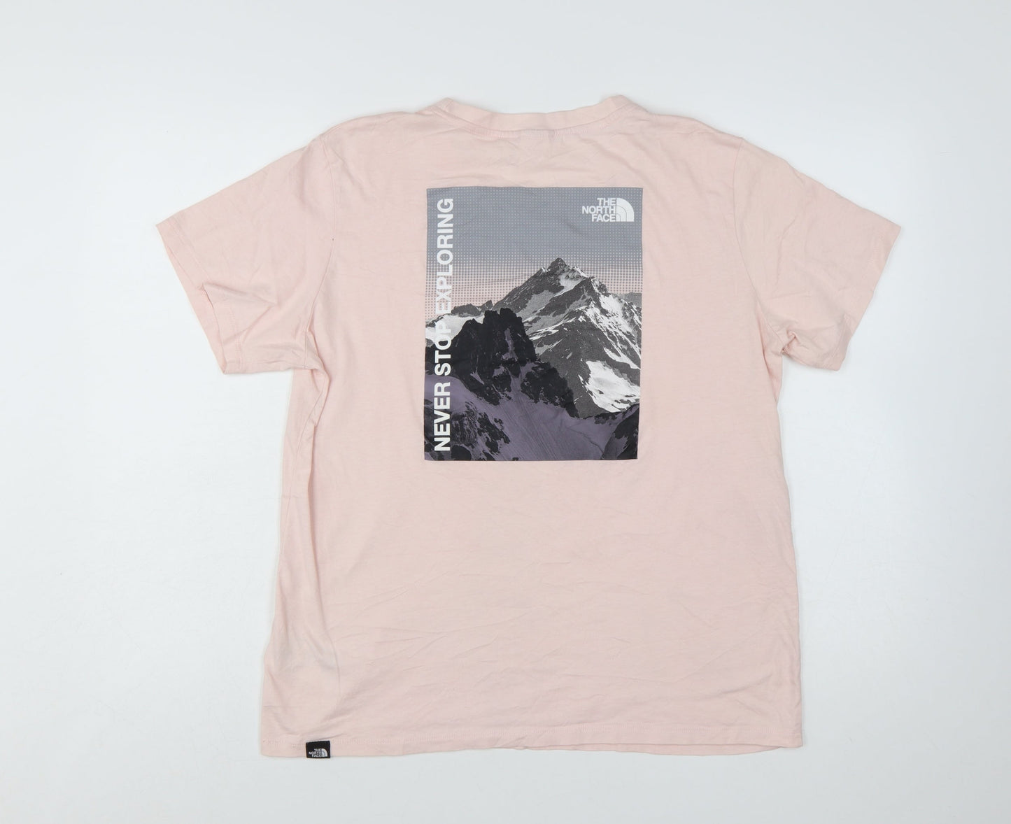 The North Face Pink Graphic Outdoor Men's L Cotton T-Shirt