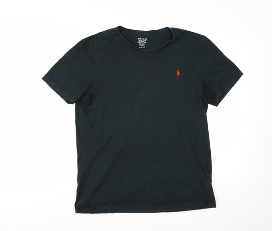 Polo Ralph Lauren Men's Black Large Custom Fit Cotton T-Shirt
