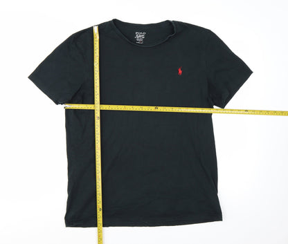 Polo Ralph Lauren Men's Black Large Custom Fit Cotton T-Shirt