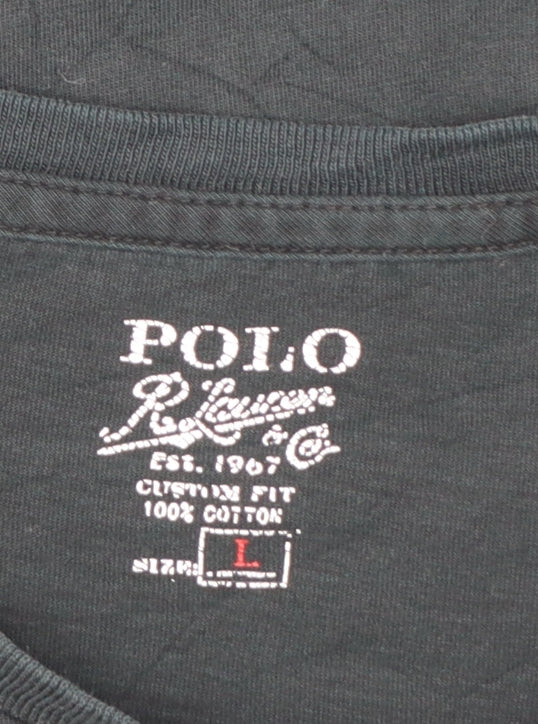 Polo Ralph Lauren Men's Black Large Custom Fit Cotton T-Shirt