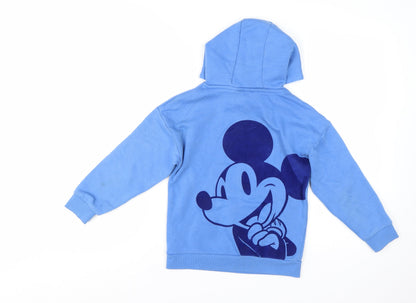 Disney Girls Blue Mickey & Friends Pullover Hoodie 7-8 Years