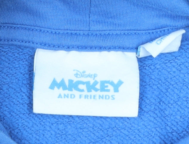 Disney Girls Blue Mickey & Friends Pullover Hoodie 7-8 Years