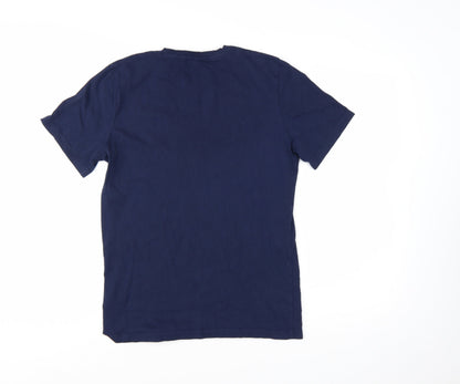 Calvin Klein Jeans Men's Navy Blue Cotton Logo T-Shirt Size L