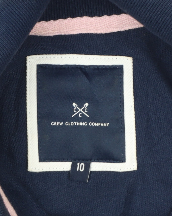 Crew Clothing Women’s Blue Polo Shirt Size 10 Cotton Classic Fit
