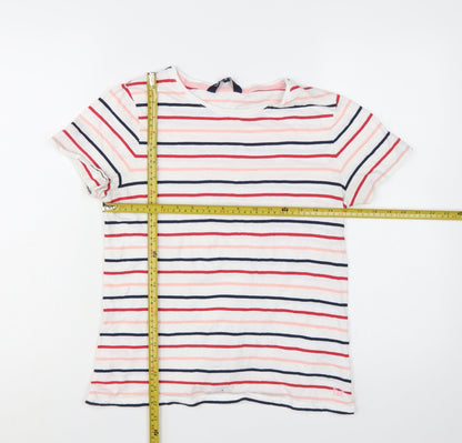 Crew Clothing Women’s Multicoloured Striped Cotton T-Shirt Size 12
