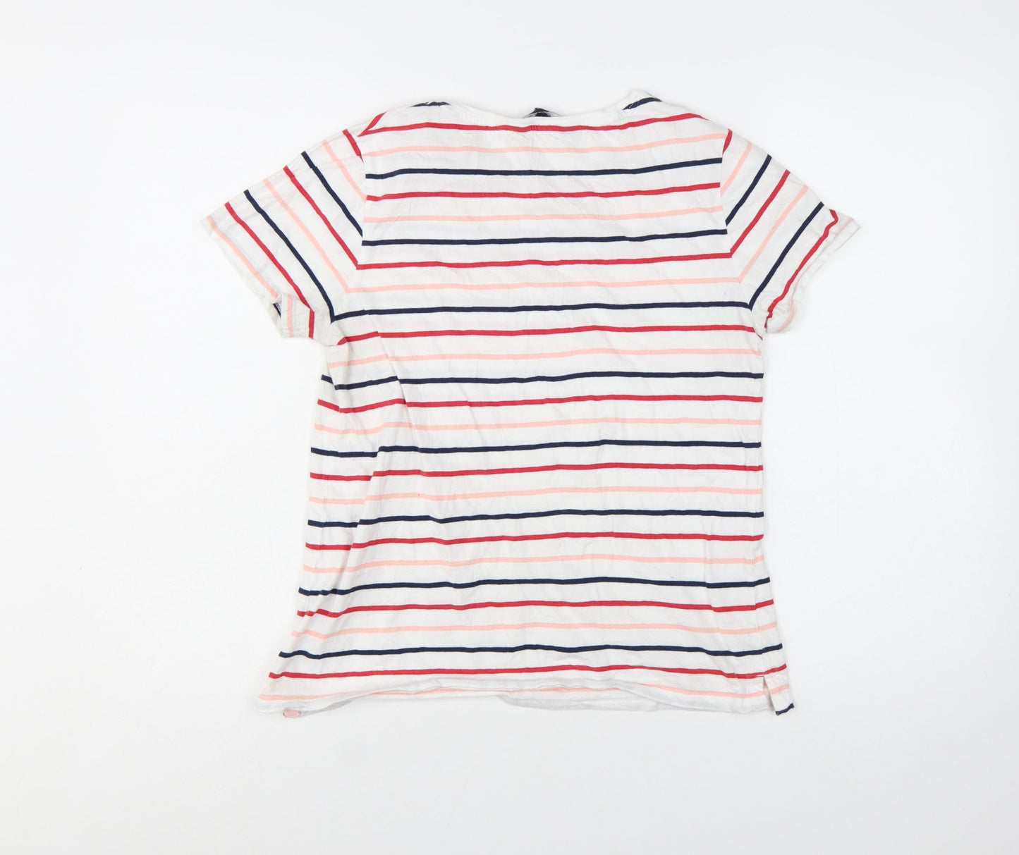 Crew Clothing Women’s Multicoloured Striped Cotton T-Shirt Size 12