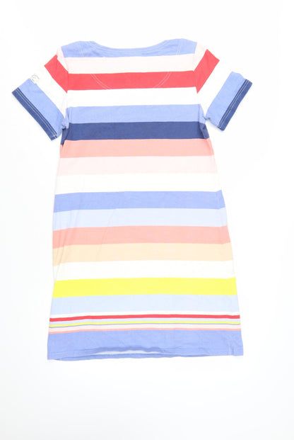 Joules Women’s Multicoloured Stripe Cotton T-Shirt Dress Size 14