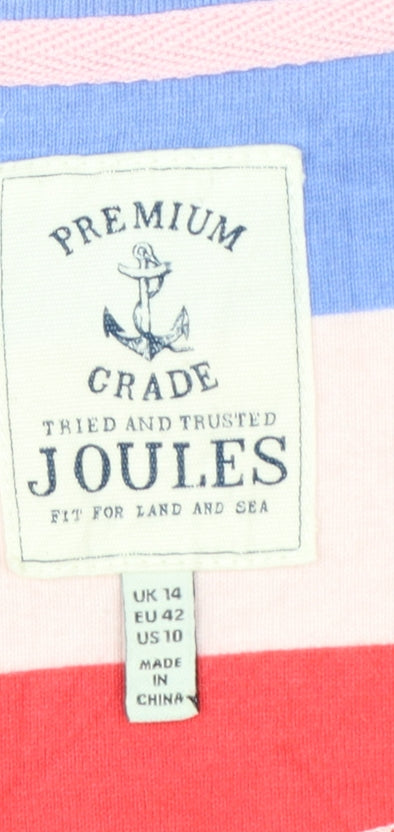 Joules Women’s Multicoloured Stripe Cotton T-Shirt Dress Size 14