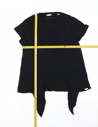 Jack Wills Women’s Black Size 6 Viscose Short Sleeve T-Shirt