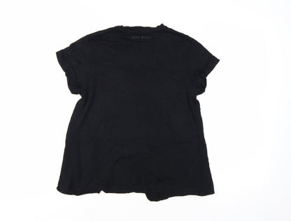 Jack Wills Women’s Black Size 6 Viscose Short Sleeve T-Shirt