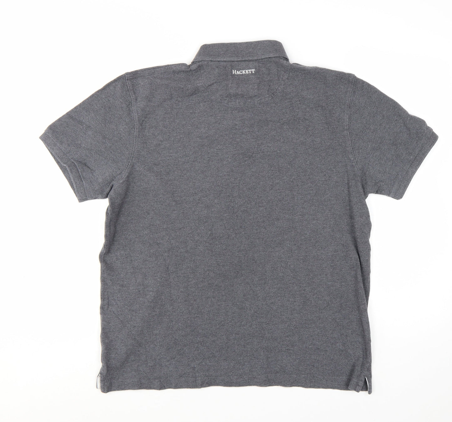 Hackett London Men's Grey Cotton Tailored Fit Polo Shirt XL