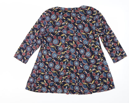 Seasalt Cornwall Women's Multicoloured Floral Tunic Top UK 14