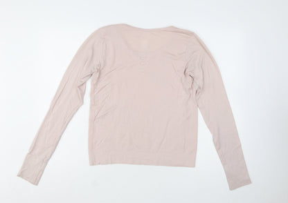 Nike Women's Beige Dri-FIT Long Sleeve Running Top Size M