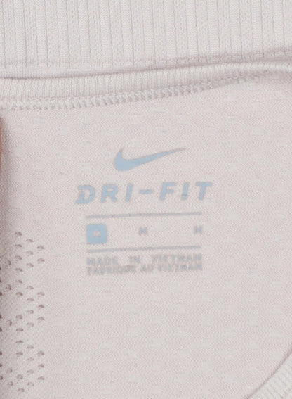 Nike Women's Beige Dri-FIT Long Sleeve Running Top Size M