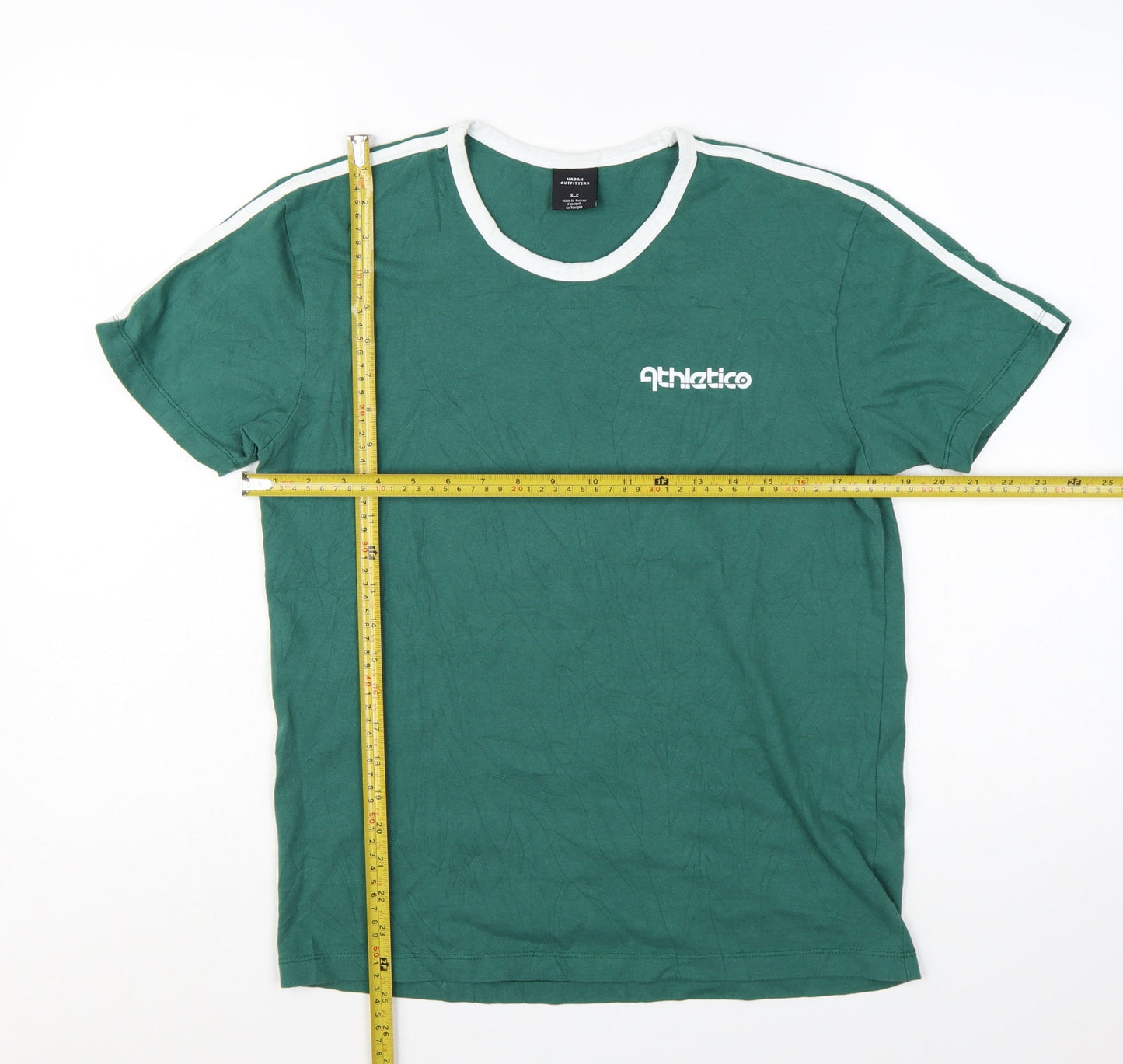 Urban Outfitters Women Green Ringer T-Shirt Size S Short Sleeve Casual