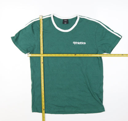 Urban Outfitters Women Green Ringer T-Shirt Size S Short Sleeve Casual
