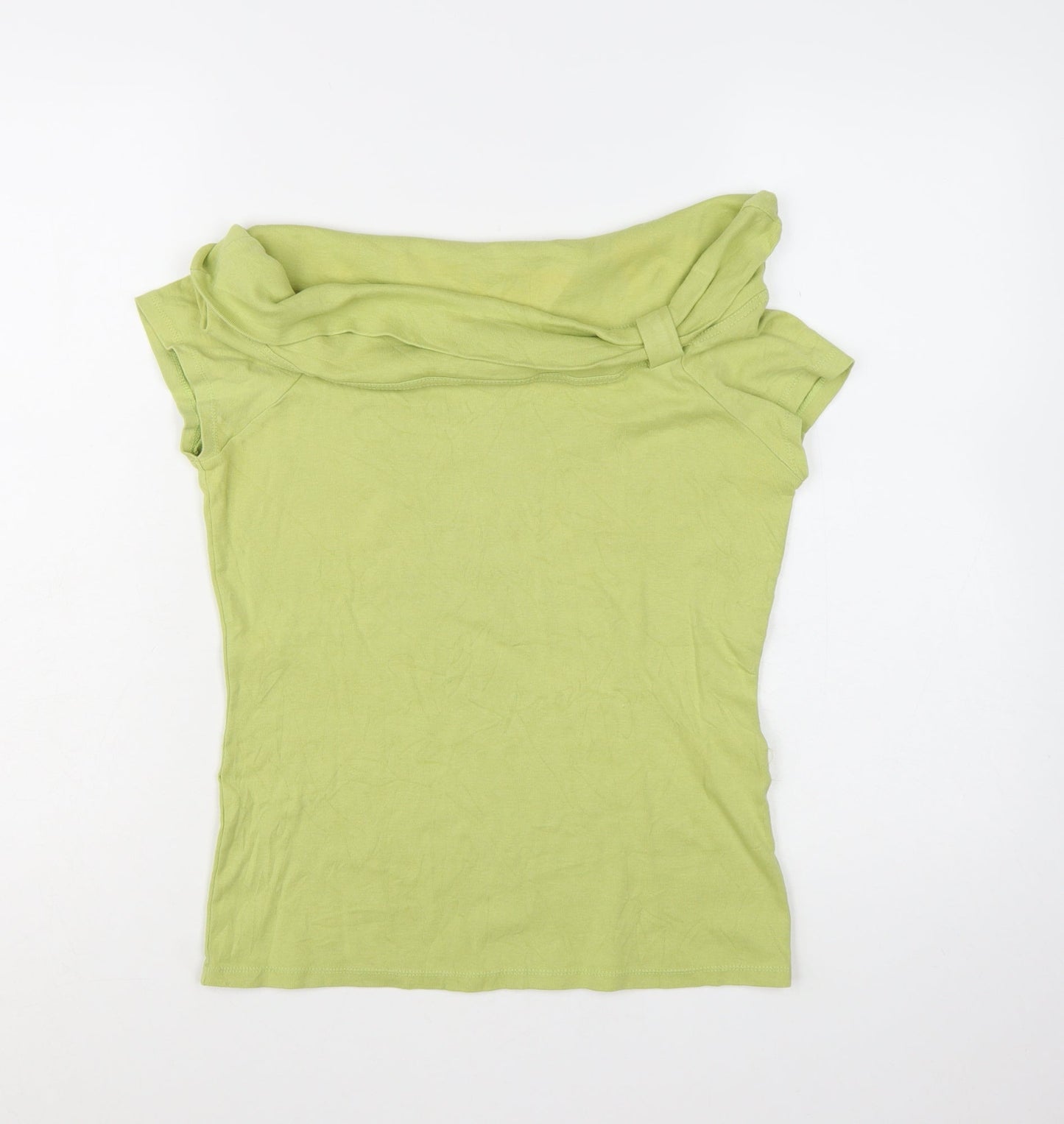 Monsoon Women’s Green Off Shoulder Short Sleeve Jersey Top Size 14