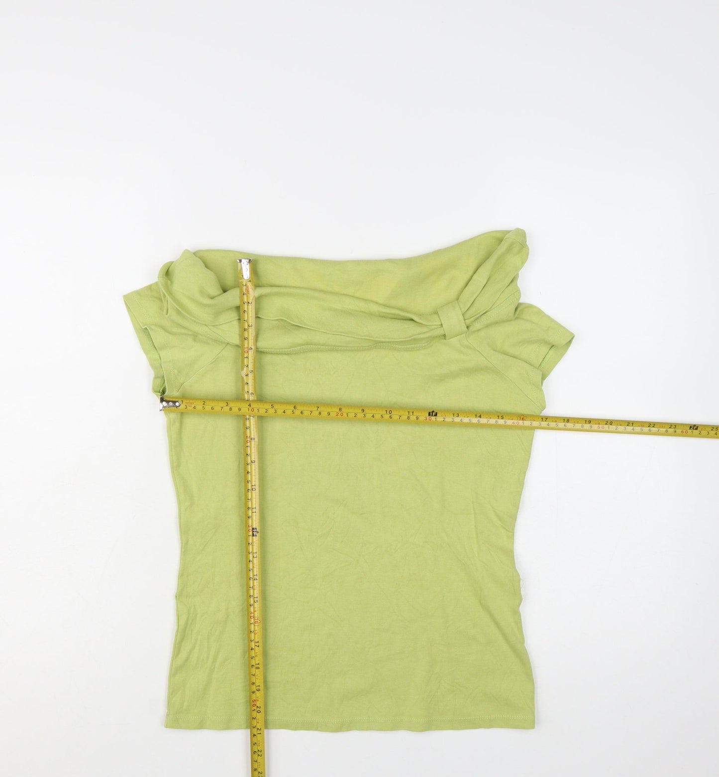 Monsoon Women’s Green Off Shoulder Short Sleeve Jersey Top Size 14