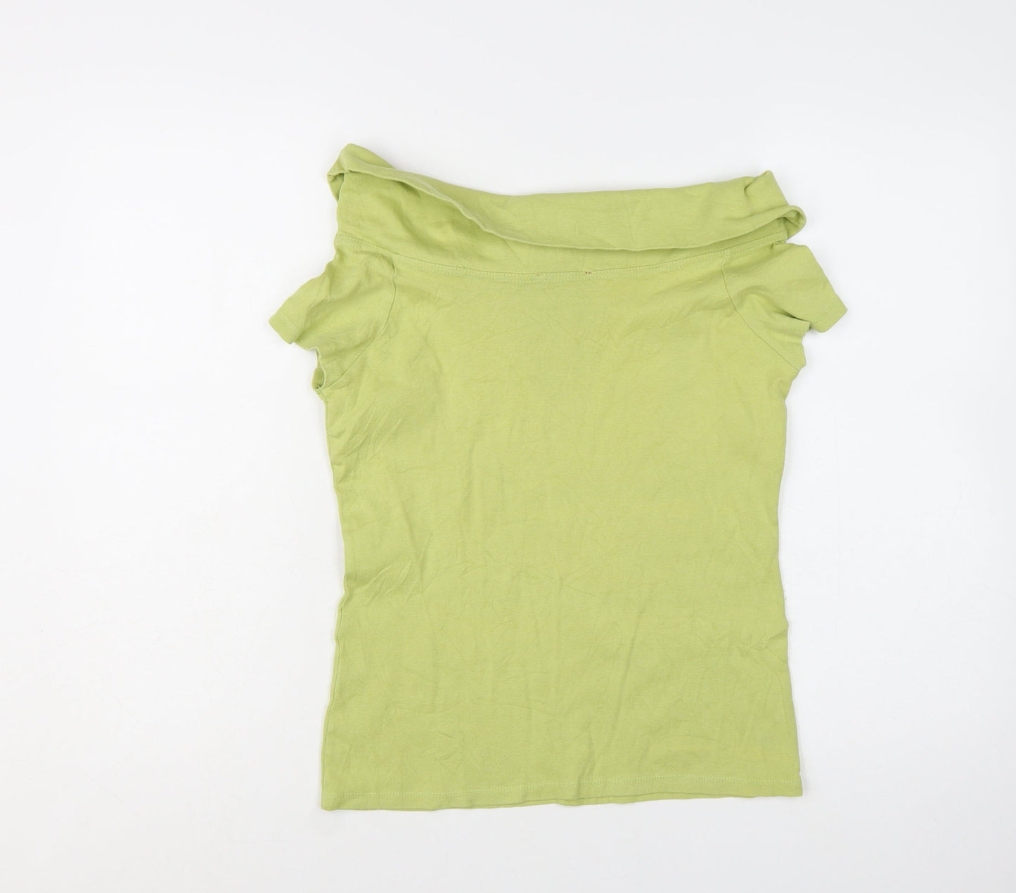 Monsoon Women’s Green Off Shoulder Short Sleeve Jersey Top Size 14