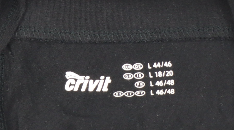 Crivit Women’s Black High Waist Stretch Leggings Size 18-20