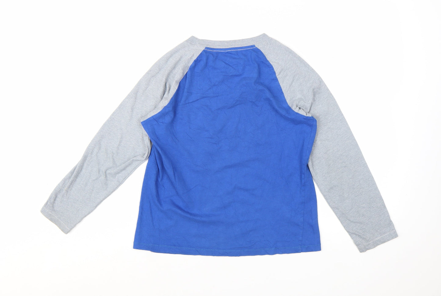 Tommy Hilfiger Boys Blue & Grey Long Sleeve Crew Neck T-Shirt Size 12-14 Years
