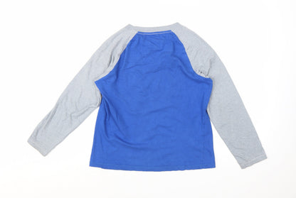 Tommy Hilfiger Boys Blue & Grey Long Sleeve Crew Neck T-Shirt Size 12-14 Years