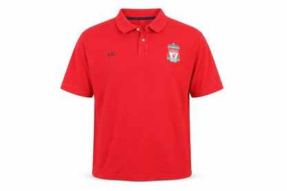 Front view of Liverpool FC Men's Red Cotton Polo Shirt XL Classic Fit