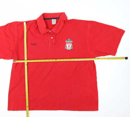 Liverpool FC Men's Red Cotton Polo Shirt XL Classic Fit