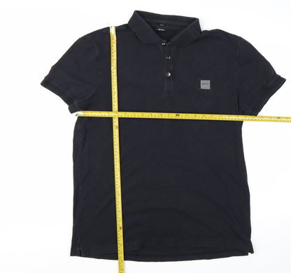 Hugo Boss Men’s Black Slim Fit Polo Shirt XXL Cotton Elastane