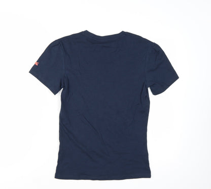 Regatta Girls Navy Blue Floral Embroidered Cotton T-Shirt 14 Years
