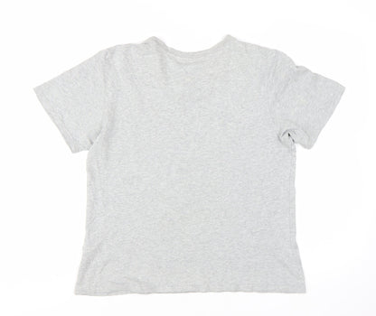 Calvin Klein Women Grey Basic Cotton Short Sleeve T-Shirt M