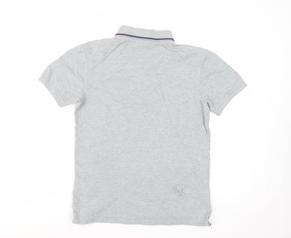 Timberland Men's Grey Slim Fit Cotton Polo Shirt Size S