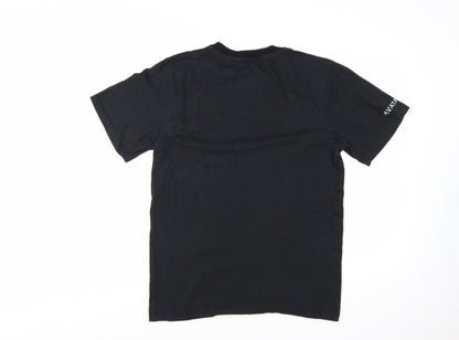 Avatar Black Graphic T-Shirt Men Medium Classic Fit Cotton Short Sleeve