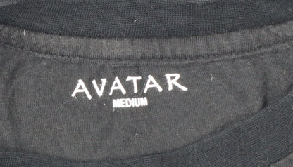 Avatar Black Graphic T-Shirt Men Medium Classic Fit Cotton Short Sleeve
