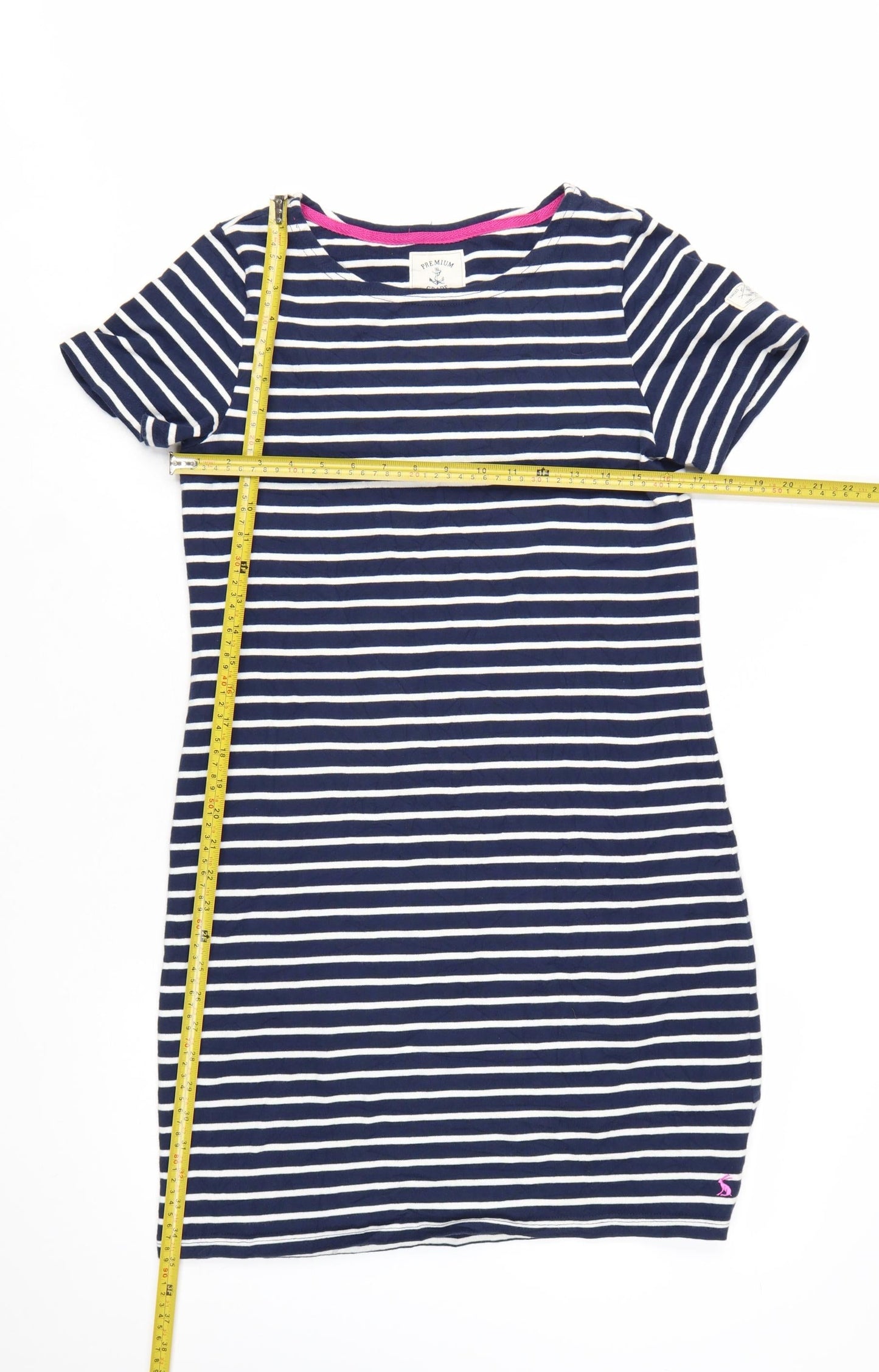 Joules Womens Blue White Striped Cotton T-Shirt Dress Size 12