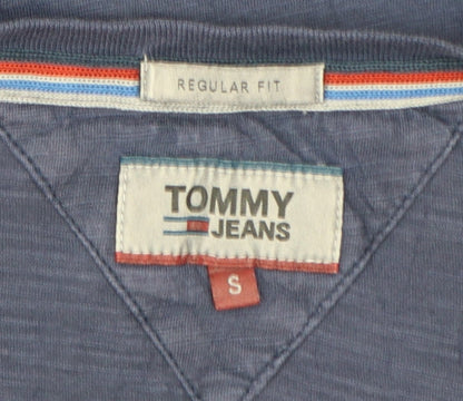 Tommy Jeans Men's Blue Regular Fit Cotton T-Shirt Size S