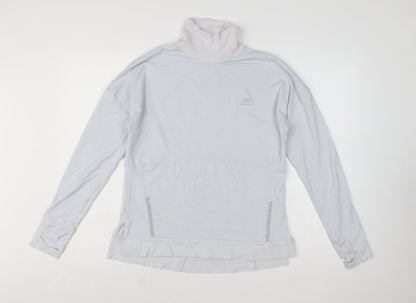 Kalenji Women Grey Long Sleeve Roll Neck Running Top Size 12
