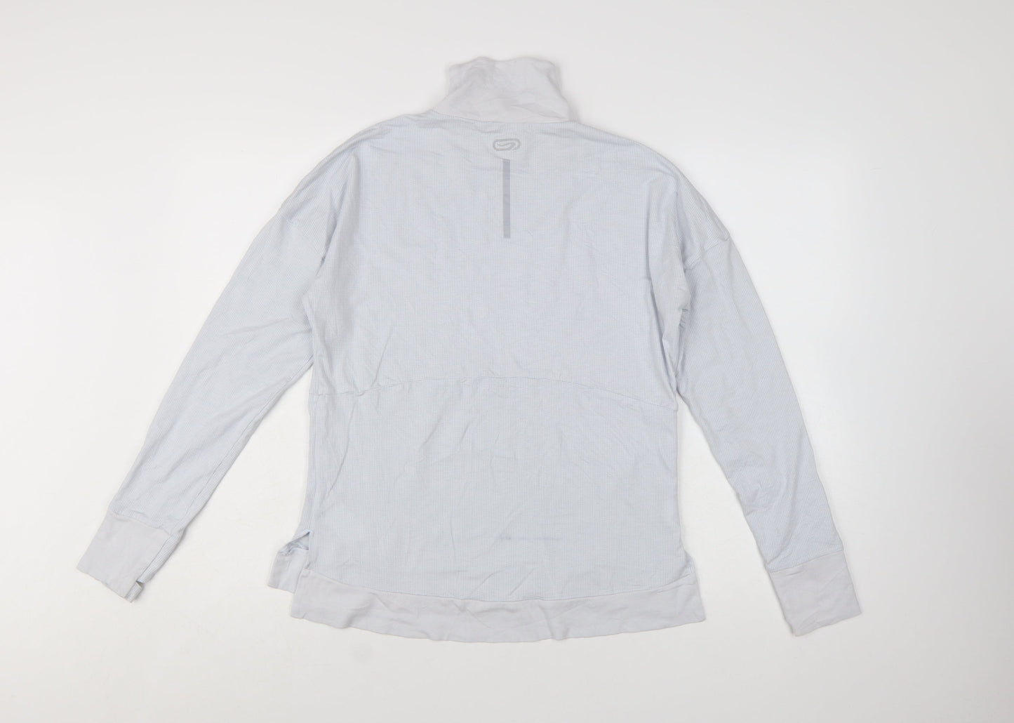 Kalenji Women Grey Long Sleeve Roll Neck Running Top Size 12