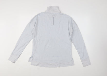 Kalenji Women Grey Long Sleeve Roll Neck Running Top Size 12