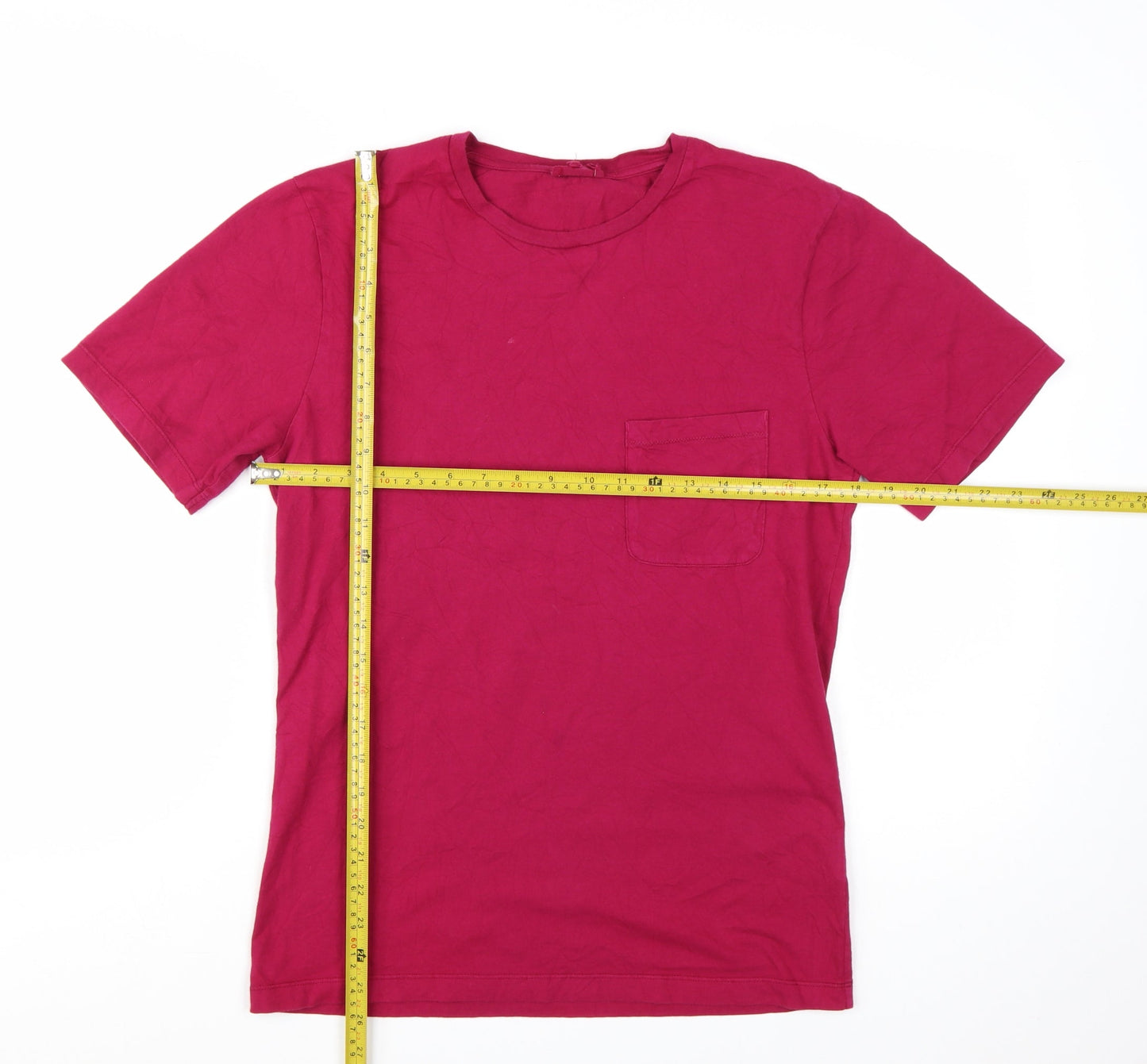 Jigsaw Women's Pink Cotton Crew Neck Short Sleeve T-Shirt - Size S