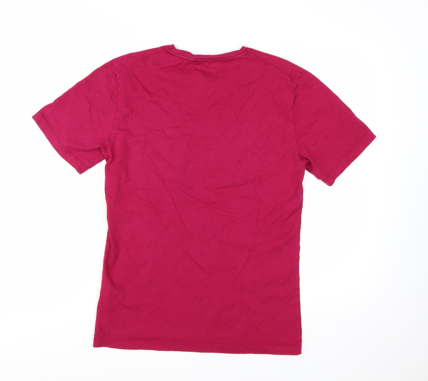 Jigsaw Women's Pink Cotton Crew Neck Short Sleeve T-Shirt - Size S