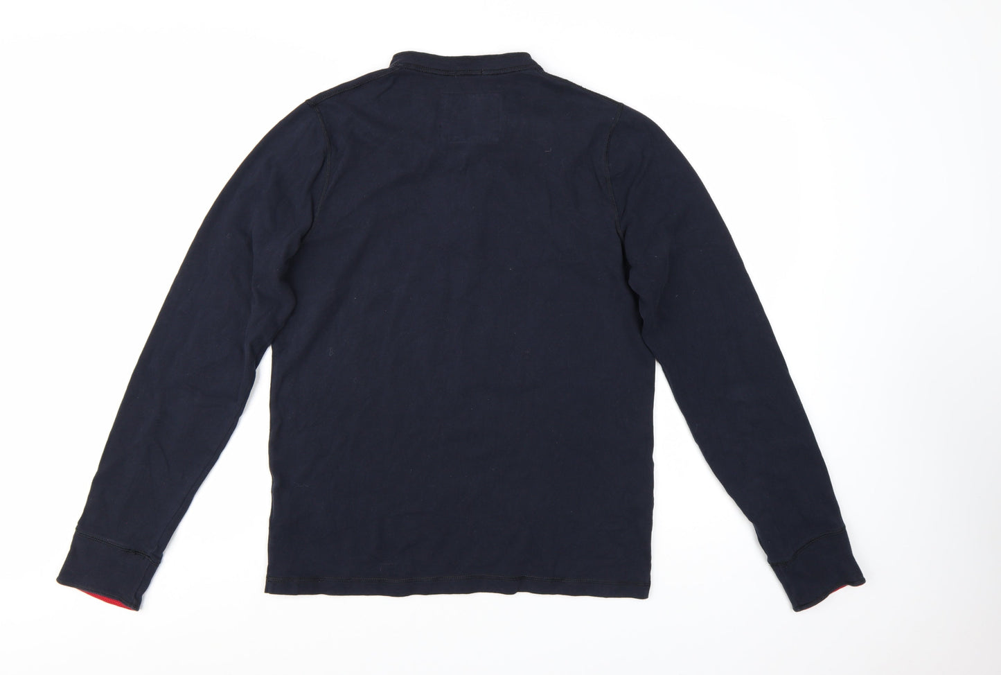 Abercrombie & Fitch Men's Navy Long Sleeve Henley T-Shirt Size L