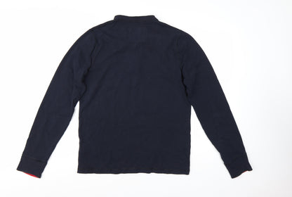 Abercrombie & Fitch Men's Navy Long Sleeve Henley T-Shirt Size L