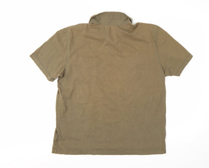 GAP Men’s Brown Cotton Short Sleeve Polo Shirt Size L